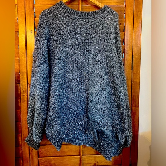 Willow-Root Sweaters - Willow-Root Sparkly Tinsel Sweater Sz L